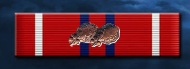 USAF NCO PME Graduate Ribbon with 2 Oak Leaf Clusters